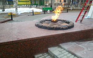 Мемориал в честь войнов ВОВ, г. Белоярский, ЯНАО (2015 г.)